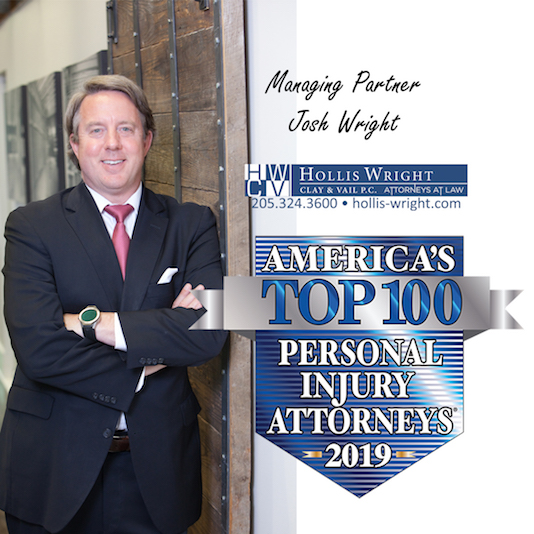Josh Wright has been named among America's Top 100 Personal Injury Attorneys